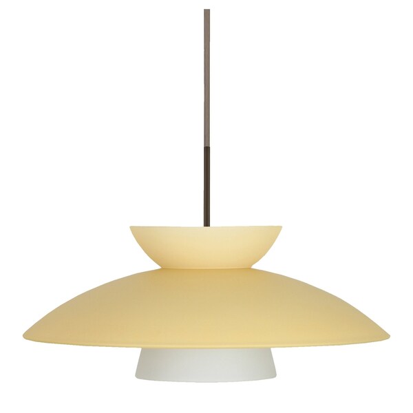 Besa Lighting Trilo 15 Cord Pendant, Champagne, Bronze Finish, 1x75W Incandescent 1JT-451397-BR - main